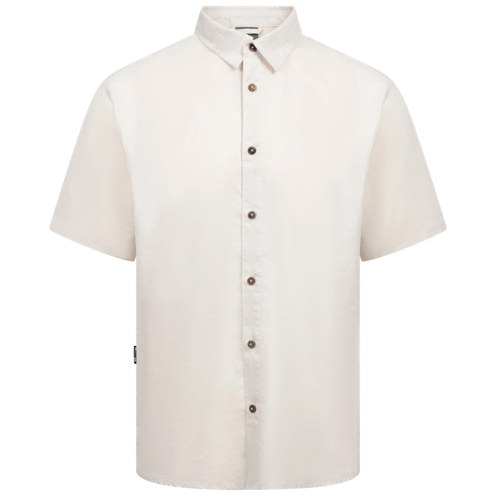 Trespass Mens Casual Linen Blend With 2 Piece Collar Shirt - Suntan