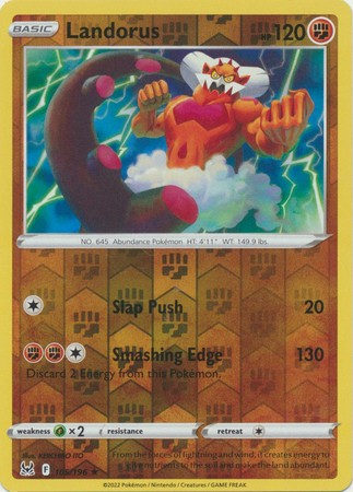 LANDORUS 105/196 LOST ORIGIN POKEMON (REVERSE HOLO, NM)
