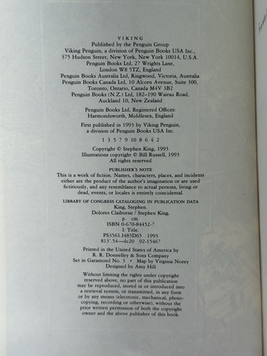 Dolores Claiborne von Stephen King 1. Auflage - SCHÖNER ZUSTAND! - Bild 2 von 3