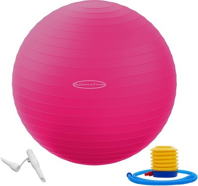 Fitvids Anti-Burst and Slip Resistant Exercise 27-30in (68-75cm), XL, Pink