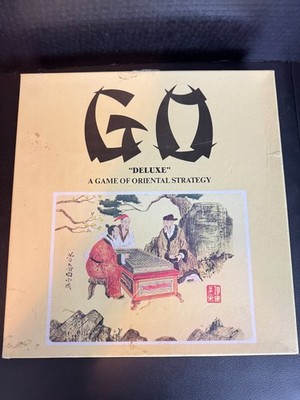 Vintage GO Deluxe Board Game John N. Hansen Co H-2800 Complete Wood Stones