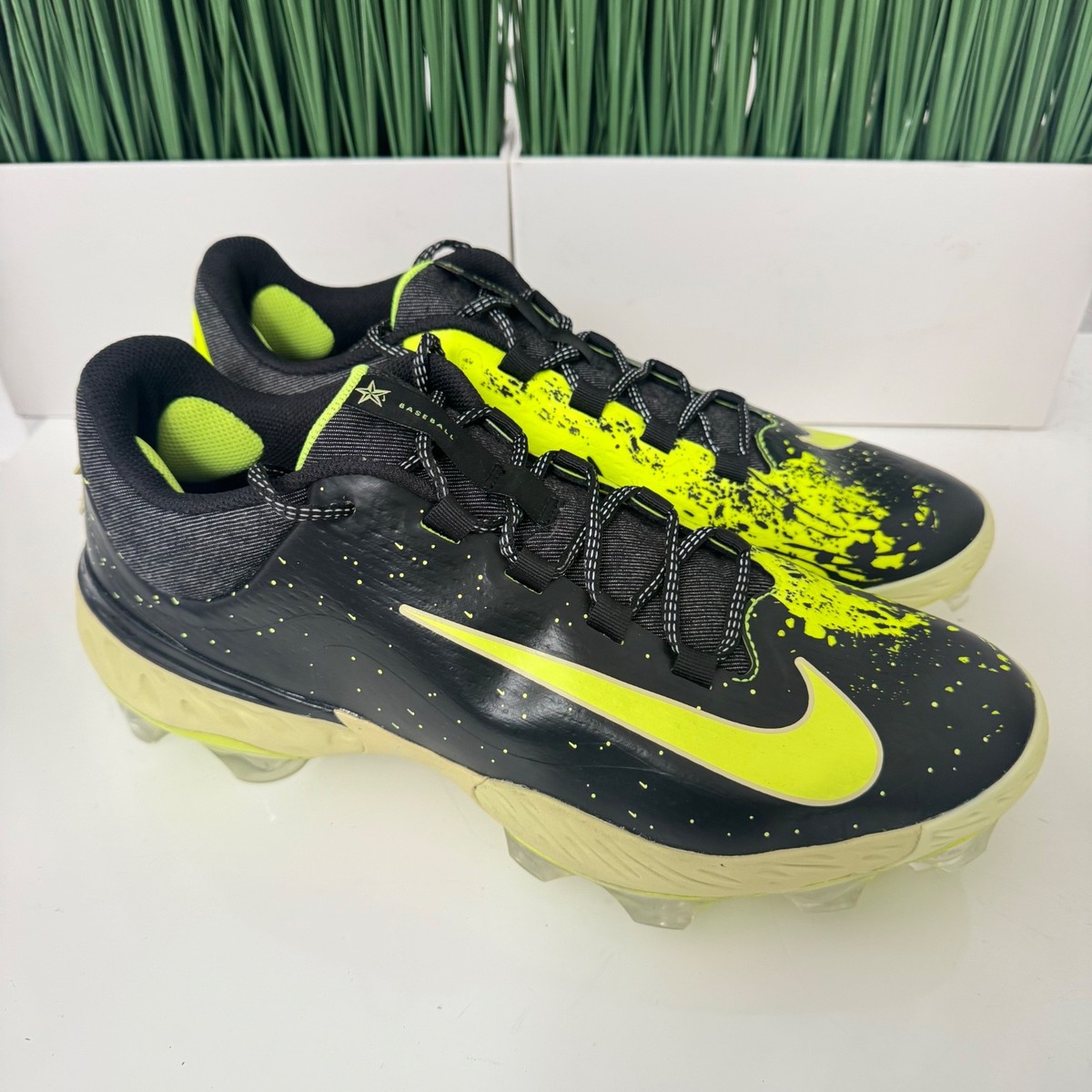 Nike Alpha Huarache Elite 4 Low MCS NBY Black Baseball Cleats