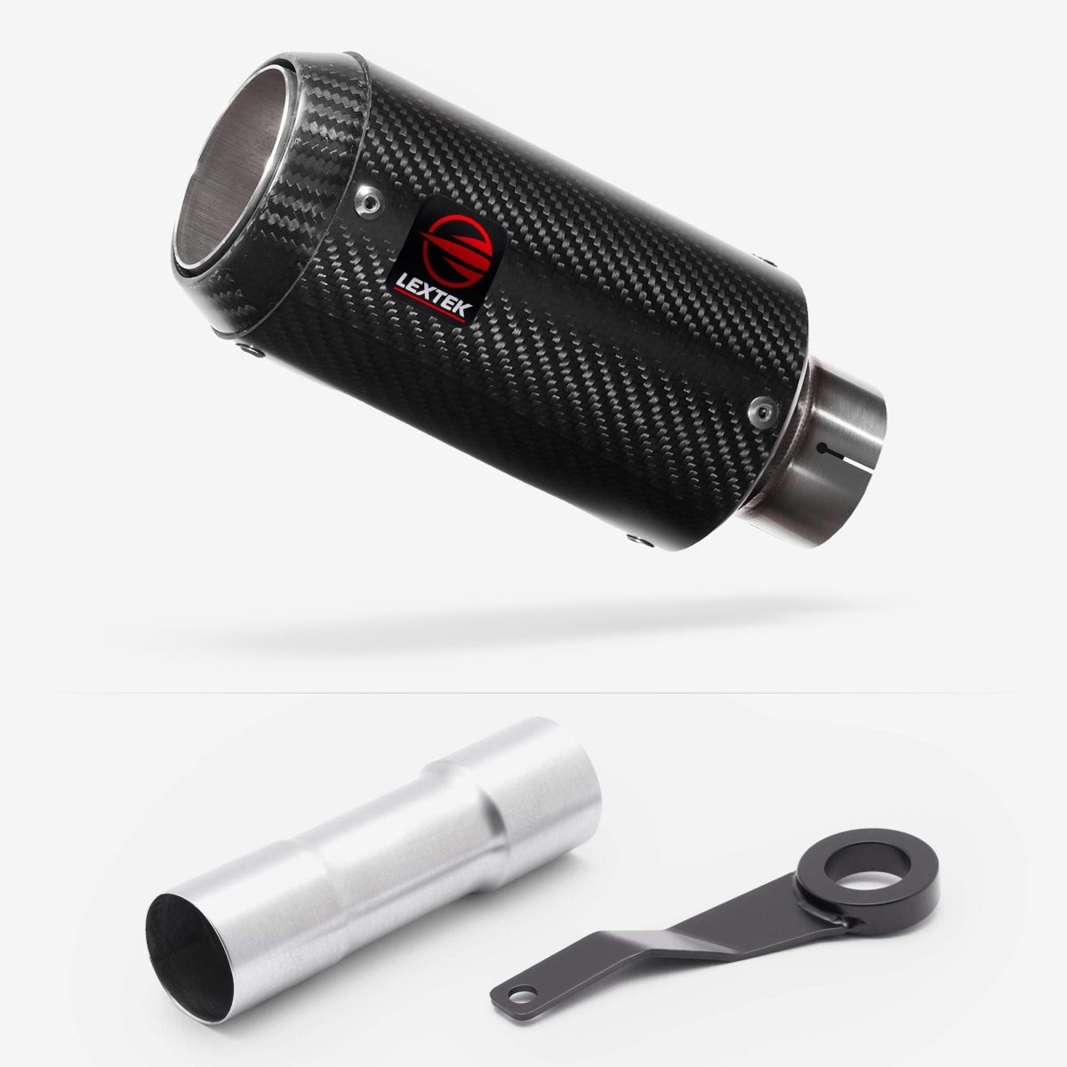 Lextek Carbon Fibre CP8C 150mm Exhaust System for Benelli TRK 702 X Clamp-on