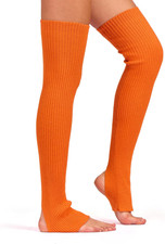 Womens Wool Leg Warmers Winter 28'' Thigh High Long Legwarmers 80s for Yoga Ball