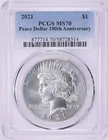 2021 Peace Silver Dollar $1 100th Anniversary PCGS MS 70