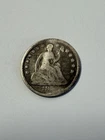 1853 Or 1858 Seated Liberty Half Dime Silver (date Is Hard To Read)