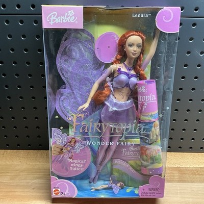 2004 Barbie Fairytopia WONDER FAIRY LENARA DOLL With Jitterwing & Book NEW B5762