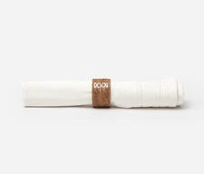 Blue Pheasant Morgan Napkin Ring, Beige, Hair-on Hide, Boxed Set of 4 - NEW!