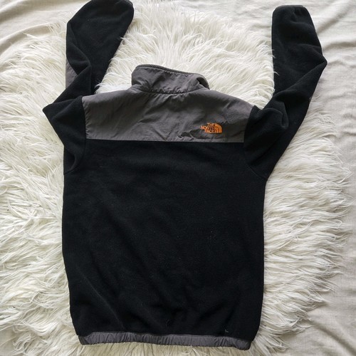 North Face Jacket Boys Size Large 14/16 Denali Fleece Black Gray Polartec Zip Up - Picture 5 of 7