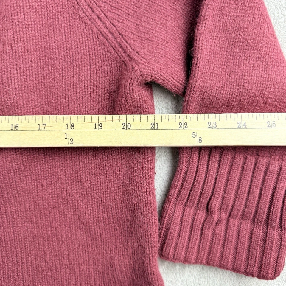 Suéter Burberry Brit Feminino Médio Malha Borgonha 100% Cashmere Cropped Boxy - Imagem 3 de 4