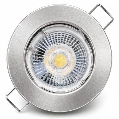 LED Einbaustrahler 230V   GU10 5W, rund, Ø55 65mm, Einbautiefe 60mm, ohne Trafo