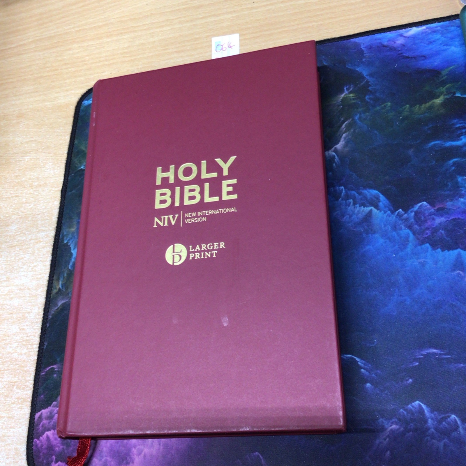NIV Larger Print Burgundy Hardback Bible by New International Version...