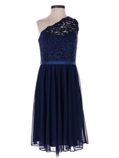 David's Bridal Women Blue Cocktail Dress 6
