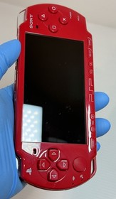 Sony PSP-2000 Console Deep Red Region free Rare w/adapter, battery - Excellent