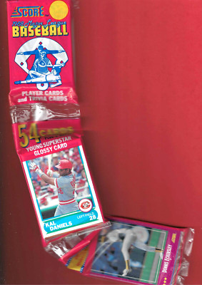 Baseball Score 1988 MLB Tri 3er Pack Beutel - 54er Pack Vintage Karten