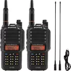 宝锋 UV-9G GMRS 收音机 [2 包] 5W GMRS 收音机 IP67 中继器 NOAA 4 天线