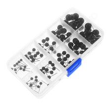 100Pcs Black Eyes Needle Felting Toys 4/5/6/8/10mm Teddy Bears Dolls DIY Animals