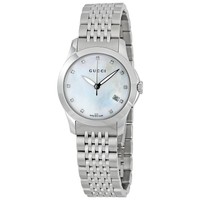 Gucci Men's 27mm Steel Bracelet & Case Quartz Mop Dial Analog Watch Ya126504 Gucci Men's 27mm Steel Bracelet & Case Quartz Mop Dial Analog Watch Ya126504