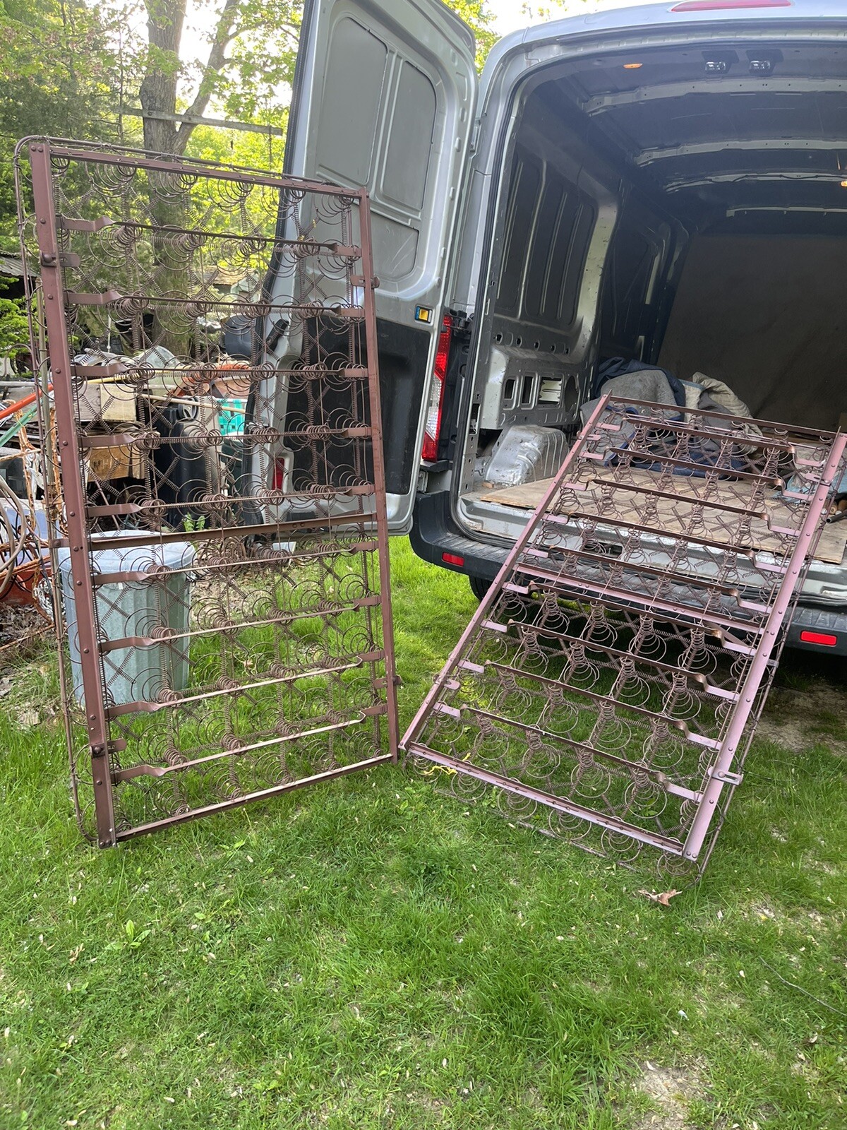 4 Twin ANTIQUE VINTAGE TORNADO COIL BED SPRINGS PRIMITIVE RUSTIC BOHO