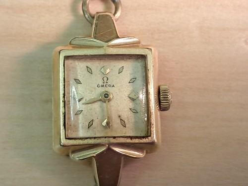 Ladies Omega Wrist Watch 80 Microns Gold Plated Case RG Strap - 第 3/14 張圖片