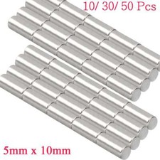 10-50Pc Neodymium Disc Strong Rare Earth N45 Small Fridge Magnet Cylinder 5x10mm