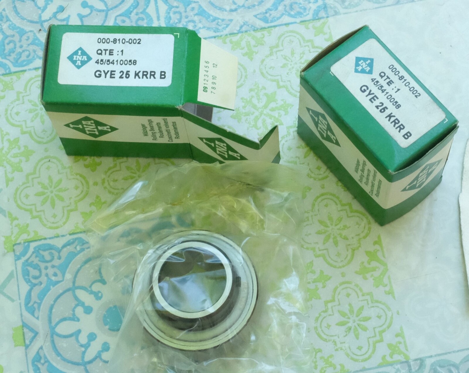 Roulement palier INA GYE25 KRR B étanche à double lèvre 25x52x34,1 mm lot de 2