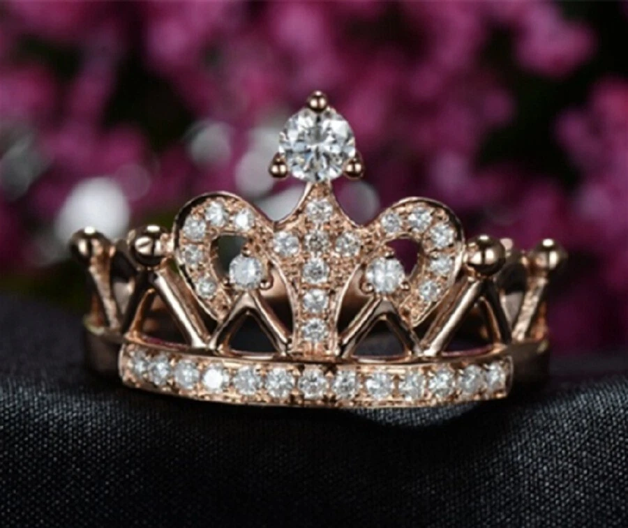 Rose gold crown rings shop