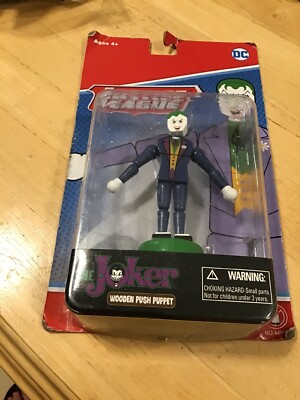 DC COMICS! THE JOKER Classic WOODEN Push Puppet from Entertainment Earth NIB