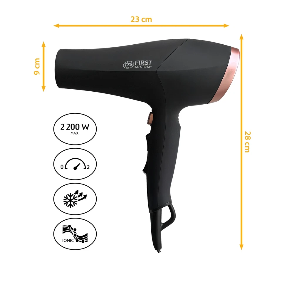 Profi Haartrockner Haarföhn Föhn Fön Haare 2200W Cool-Shot-Funktion Ionenföhn  - Bild 2 von 4