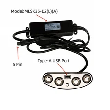 5 Button 5 Pin Switch Hand Control Model MLSK35-D2 (L) (A) for Power Recliner
