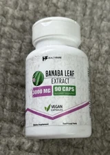 Healthfare ~ Banaba Leaf Extract ~ 3000mg ~ 90 Caps ~ Sealed ~ Exp.07/2029
