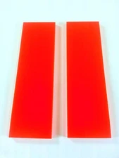 2 - .200" Hunter Safety Orange Juma 1.75 x 5.75 - Knife Handle Material Scales  