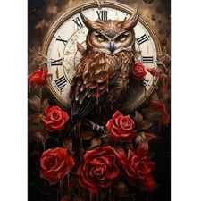 Bird Diamond Painting Kits Diamond Art Kits for Adults 5D, Flowers Diamond Owl