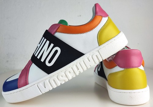 MOSCHINO Sneakers Logoband Damen Designer Schuhe Low Top Womens Sneaker Gr37 NEU - Bild 2 von 17