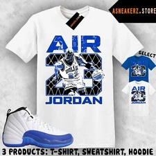 Tee Shirt Matching AJ 12 Blueberry To Match Sneaker Vintage Air MJ 23 T-Shirt