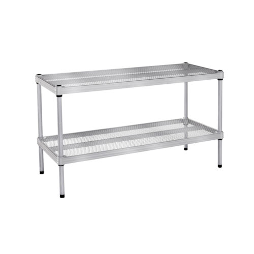 Design Ideas MeshWorks 2 Ebenen Full-Size Metall Aufbewahrung Regal Regal, Silber - Bild 6 von 10