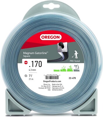 Oregon 22-470 Magnum Gatorline Square Trimmer Line .17-Inch by 71-Foot Gray