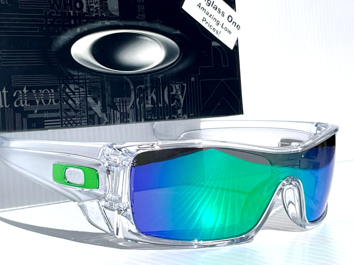 NEW Oakley BATWOLF Clear Green Icon POLARIZED Galaxy Jade Mirror