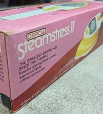 Vintage Osrow Steamstress II Lightweight Steam Iron Orig Box & instructions 1976