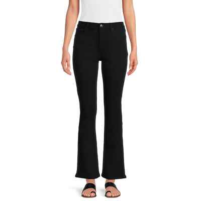 No Boundries Jr. Women's Mid-Rise Bootcut Stretch Denim Jeans | Black | Size 15