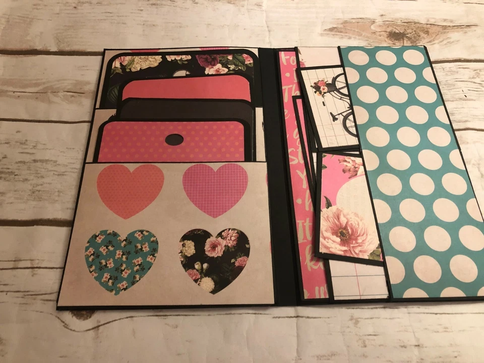 Mini álbum de recortes con folio de bolsillo floral para fotos Foto 2 de 4