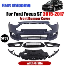 Front Bumper Cover Body Kits W/ Upper Grill For 2015 2016 2017 Ford Focus ST