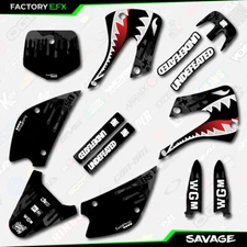 Black Savage Racing Graphics Kit fits Kx85 01-13 Plates Kx 85 2001-2013