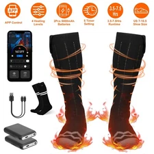 Electric Heated Socks with Battery Pack Men Women Winter Foot Warmer APP Control