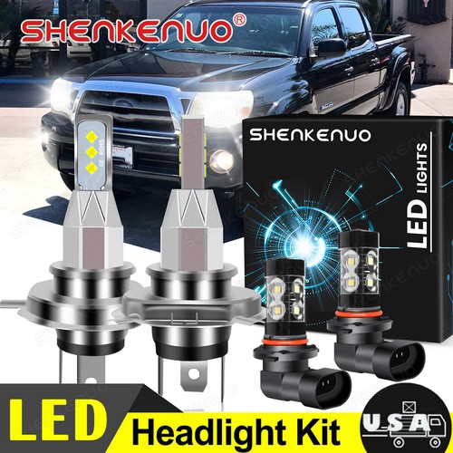 For Toyota Tacoma 2005-2011 4pcs Combo 6000K LED Headlight+Fog Light Bulbs Kit - 第 1/12 張圖片