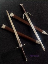 Medieval Soldier Metal Longsword 1/6 Scale Model For 12" Action Figure Vintage