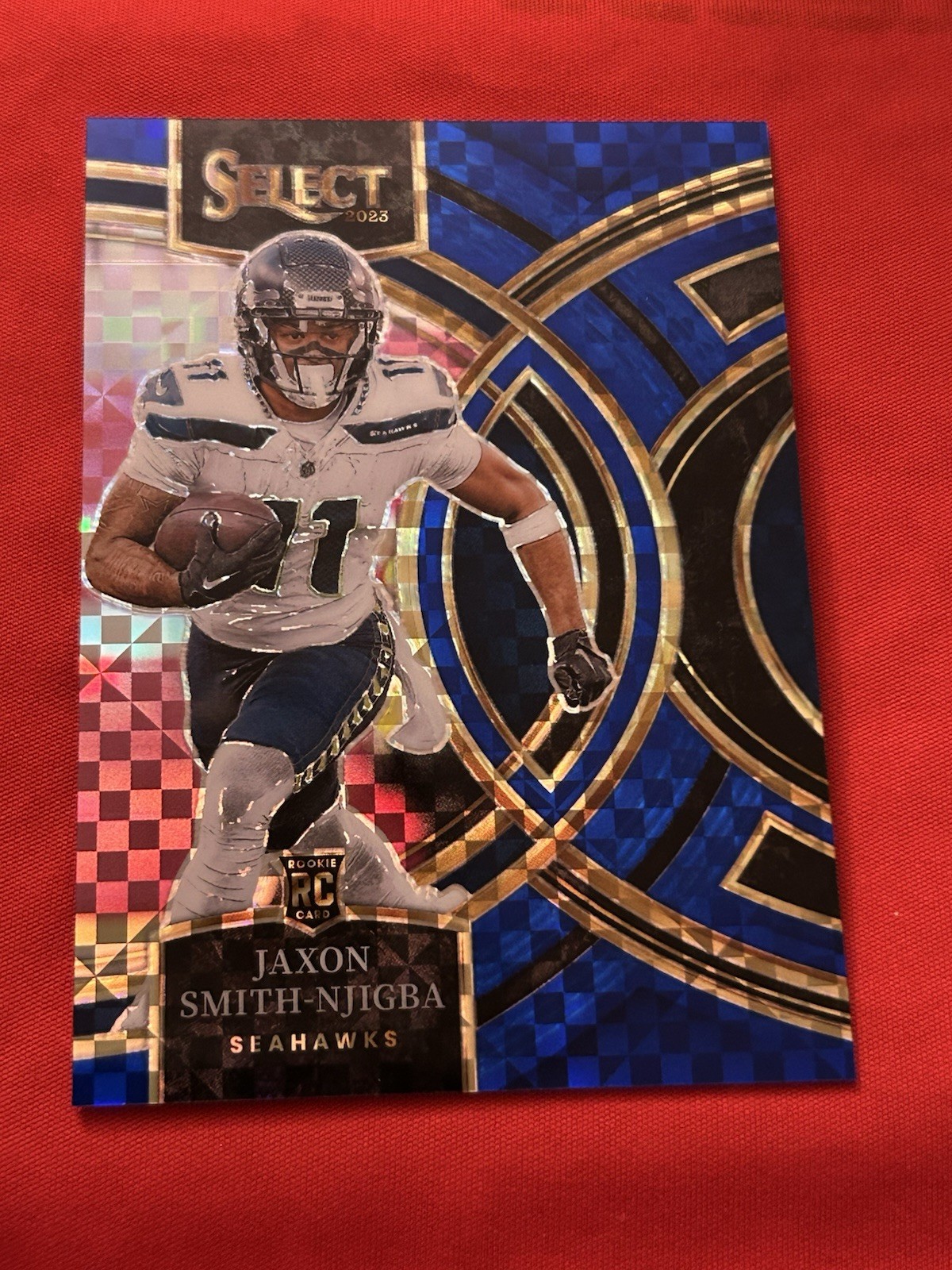 2023 Panini Select Premier #174 Blue Prizm Jaxon Smith-Njigba Rookie Card /149