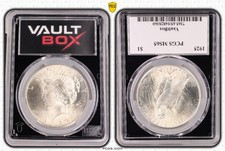 🖤1925 Peace Dollar PCGS MS65 VAULT BOX!!! PQ GEM COIN L👀K 🖤