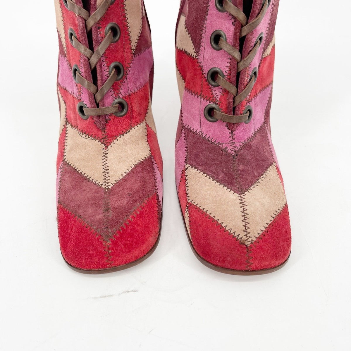Rare Vintage Miu Miu Multicolor Patchwork Mid-Calf Square
