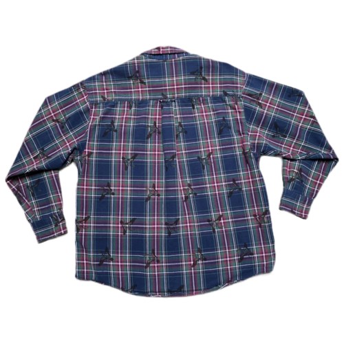 Camisa de franela Eddie Bauer Bainbridge rara de colección para hombre XL aves acuáticas AOP a cuadros EE. UU. - Imagen 16 de 16